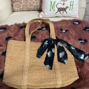 Brand New Draper James Woven Shoulder Bag